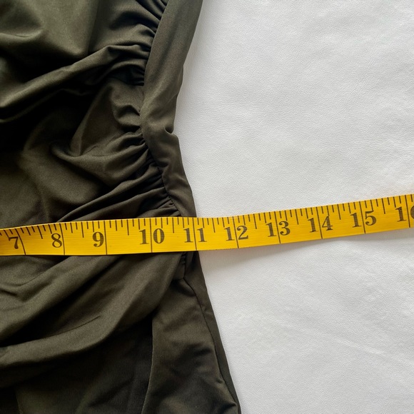 Merona Dark Army Green One-Piece Swimsuit w/Detachable String & Padded Cups M - Picture 6 of 8